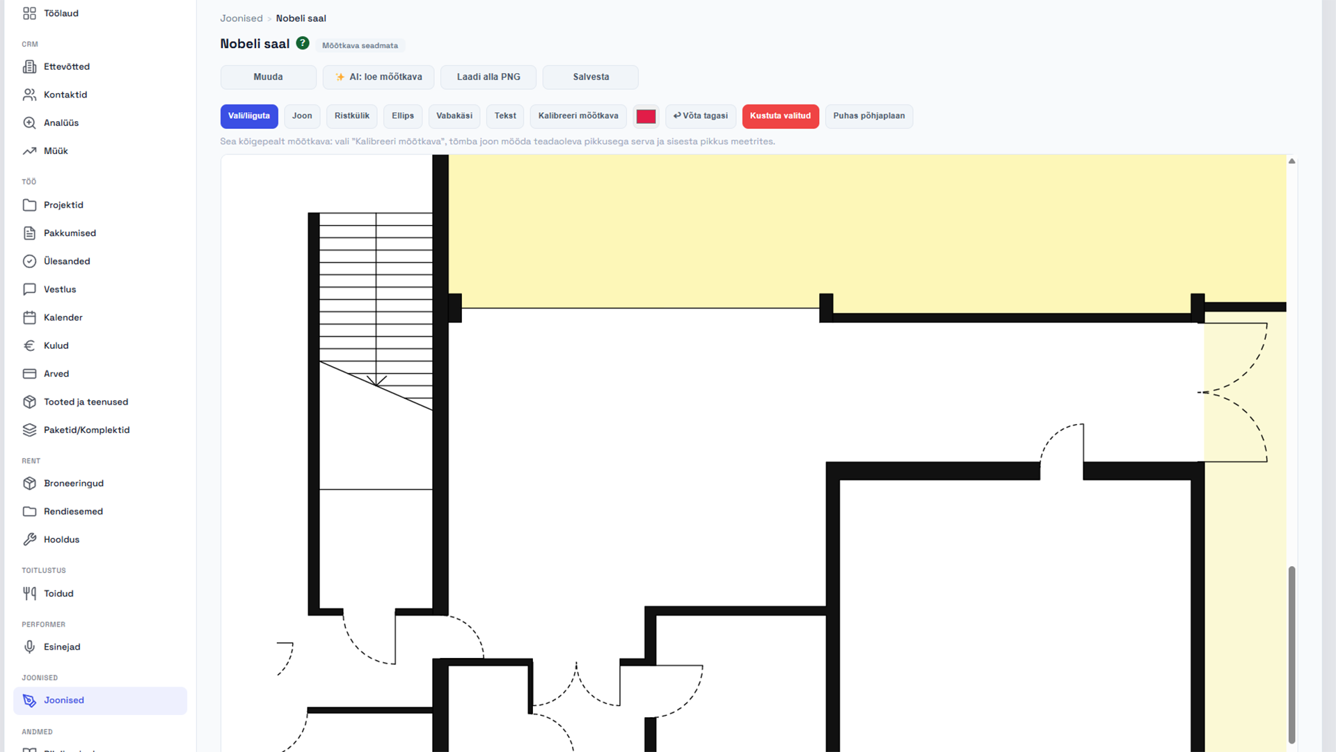 From floor plan to event layout